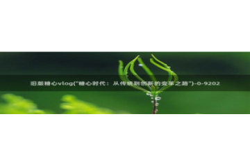 糖心vlog黄台：旧版糖心vlog(\