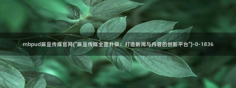 麻豆页面：mbpud麻豆传媒官网(\